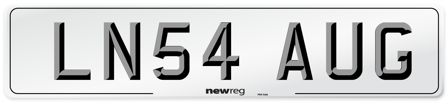 LN54 AUG Number Plate from New Reg